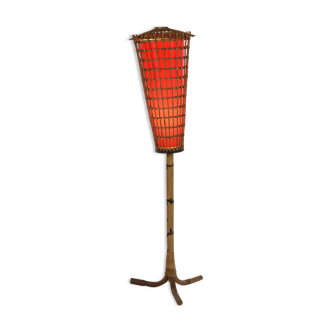 Bamboo floor lamp circa 1970