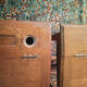 Pair of vintage school desks Hachette Messengers