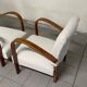 Pair of Art Deco Armchairs in Curved Wood, Italian Manufacture, 1930s - 1940s