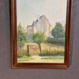 Oil on canvas Tennie's castle in Sarthe