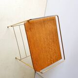 Gold metal bedside table