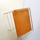 Gold metal bedside table