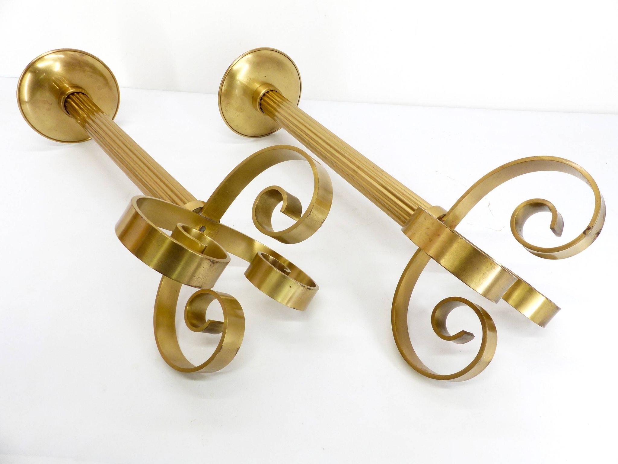 Pair of Scandinavian brass candlesticks Ivar Ålenius Björk for Ystad Metall 1960