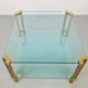 Regency Model T24 Coffee Table in Brass and Glass by Peter Ghyczy, 1970s