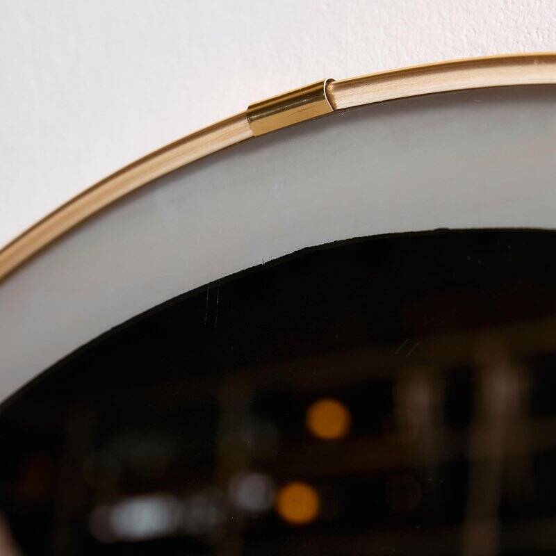 Vintage Metal Framed Mirror, 1970s