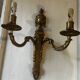 Brass wall sconce – goat head decoration – Louis XVI Empire style –