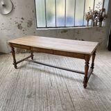 2m walnut drapery farm table