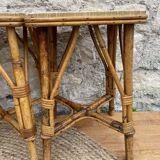Set of four rattan stools