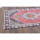 Vintage Turkish Oushak Handmade Wool Cotton Pink Runner 88x273