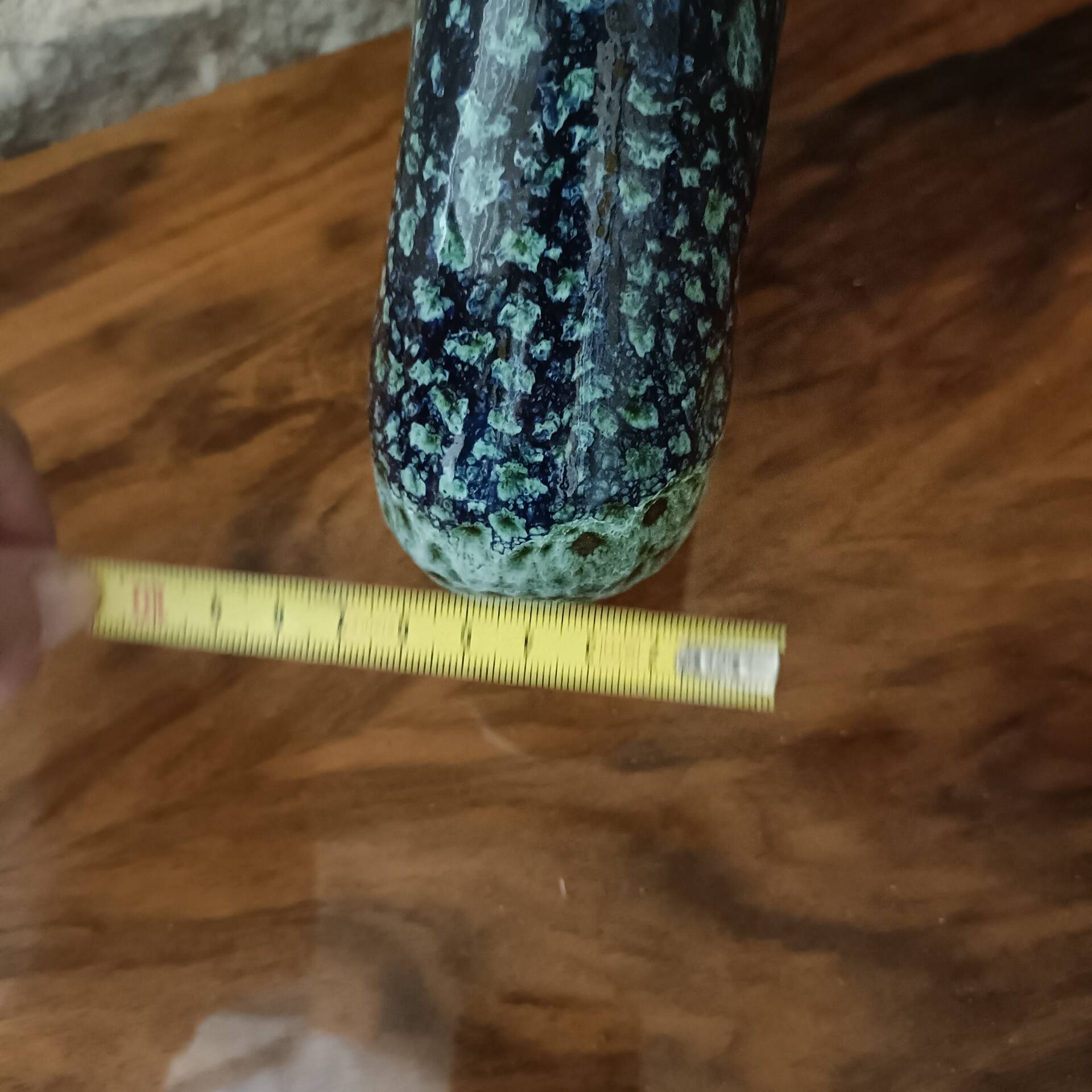Vase, bougeoir en céramique émaillée