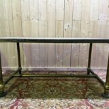 Workshop table in Oak and Brass