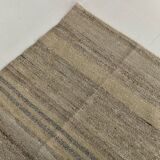 Brown & Cream Large Kilim Area Rug, 229x315Cm