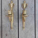 Pair of bronze wall lamps Louis XV style
