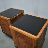 1938s pair of Art Deco bedside tables, Czechoslovakia