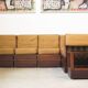 1970s Modular Beechwood Sofa by Frigerio – Original Fabric Upholstery, Set of 6