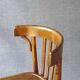 Chaise bistrot baumann 1930 assise bois gravée
