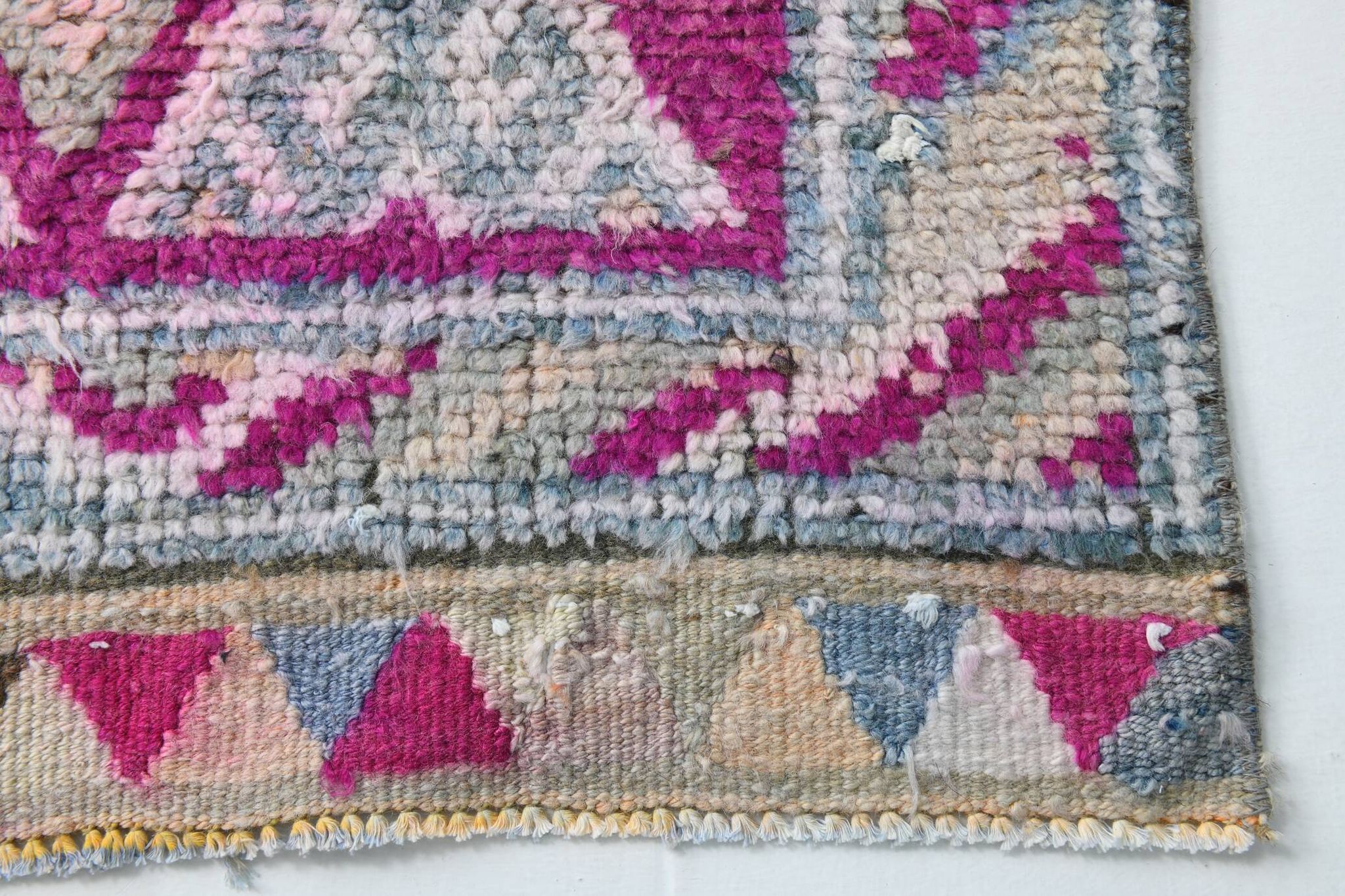 Soft Multicoloe Oushak Runner Rug, 75x397Cm