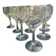 Série de 10 verres à vin en cristal gravé