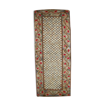 Old American Carpet Hooked handmade 88cm x 210cm 1880s, 1B509