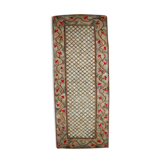 Old American Carpet Hooked handmade 88cm x 210cm 1880s, 1B509