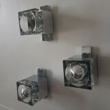 Set of 3 sconces 1970 Sciolari