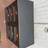 Meuble style de métier 6 tiroirs noir mat