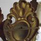 Paire de appliques murales en bronze traditionnel français avec des gouttes en cristal