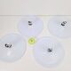 Vintage White UFO Disc Wall Lamps from Targetti Sankey, 1970s, Set of 4