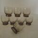 8 vintage smoked grey cup glasses