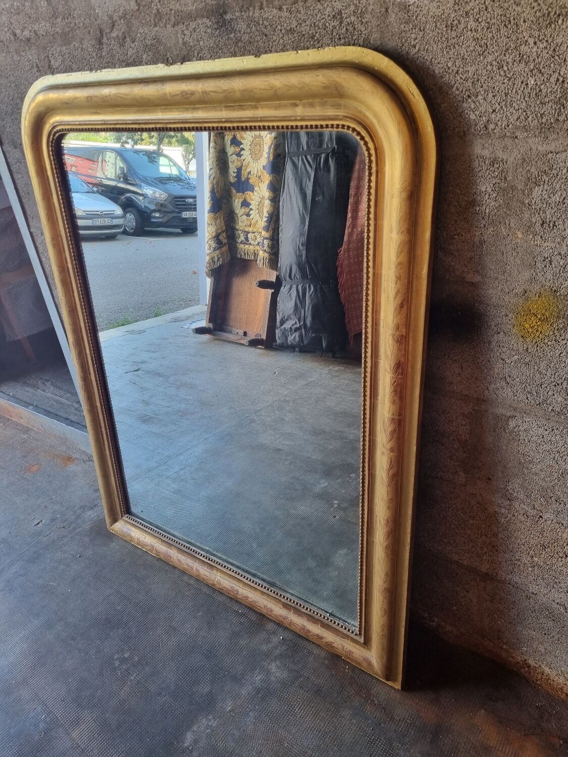 Golden trumeau mirror 130x100