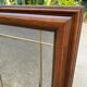 Art Deco beveled mirror in solid wood 77x57cm