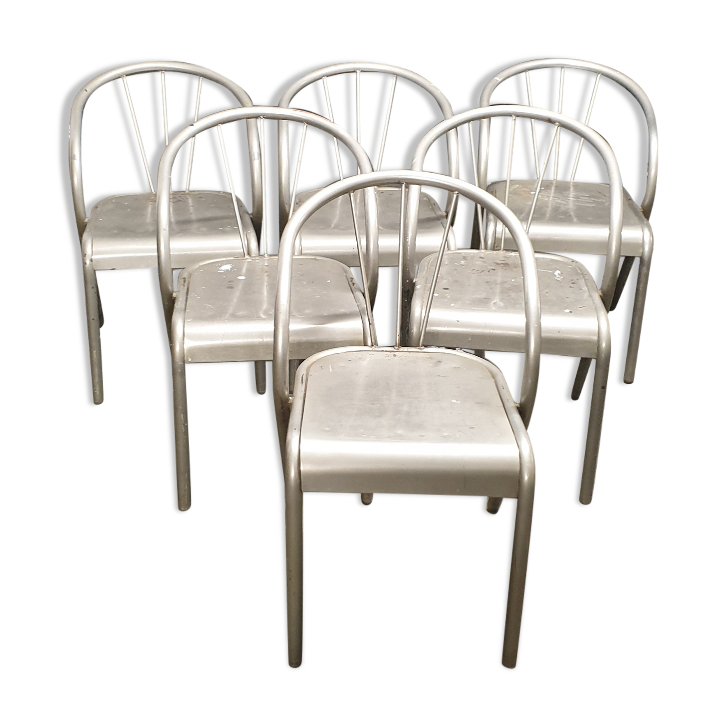 Industrial loft welded metal chairs