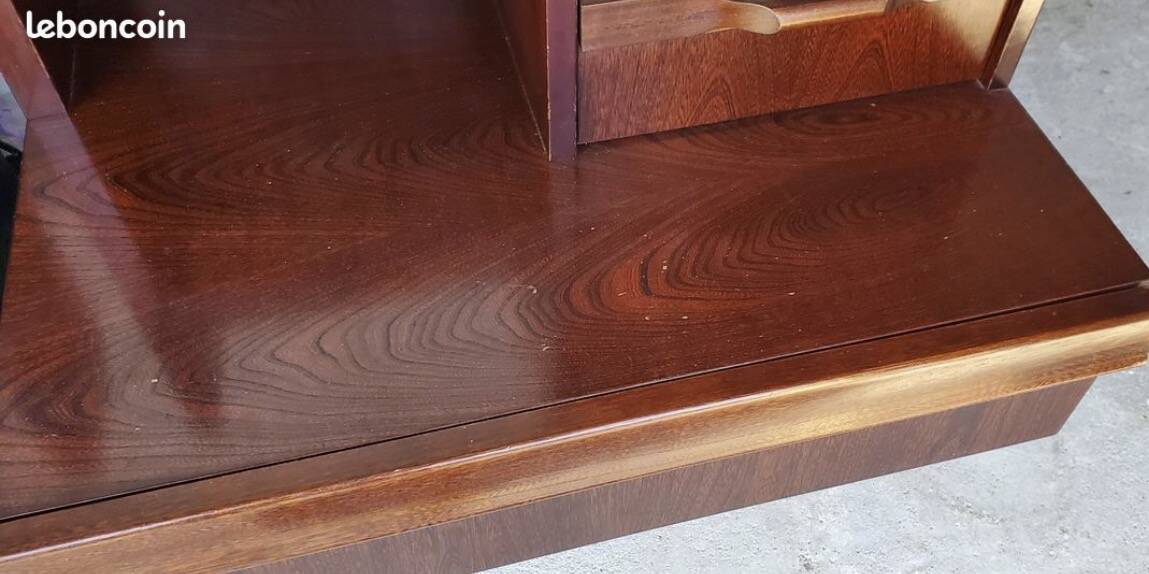 Paire de chevets mid century Roche Bobois vintage avec éclairage intégré