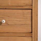 Antique solid pine chest of drawers – European rustic chest of drawers – circa 1900 #106