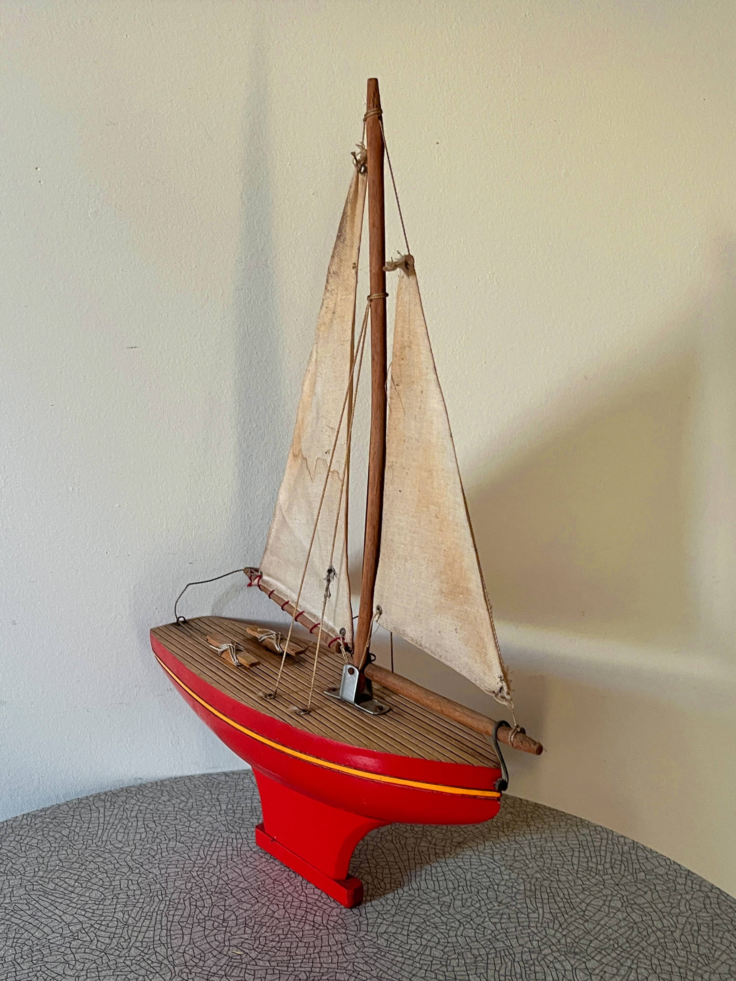 Tirot 400 French-made pond sailboat, vintage toy