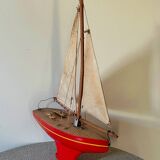 Tirot 400 French-made pond sailboat, vintage toy