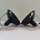 Pair of metal wall lamps 70s