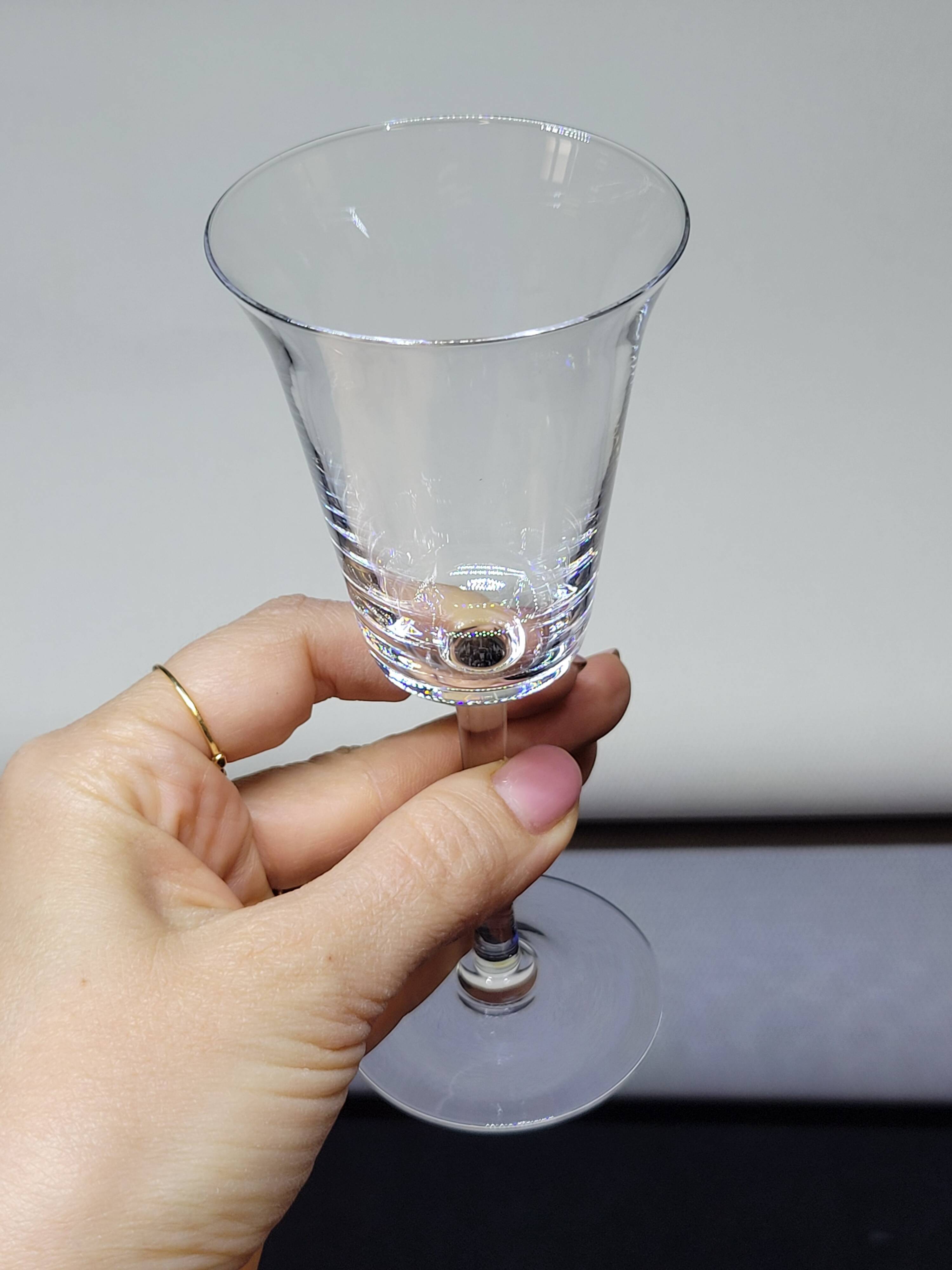8 Fine Crystal Stemmed Glasses for Port or Liqueur - Baccarat? / Saint Louis