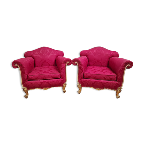 Paire fauteuils Louis