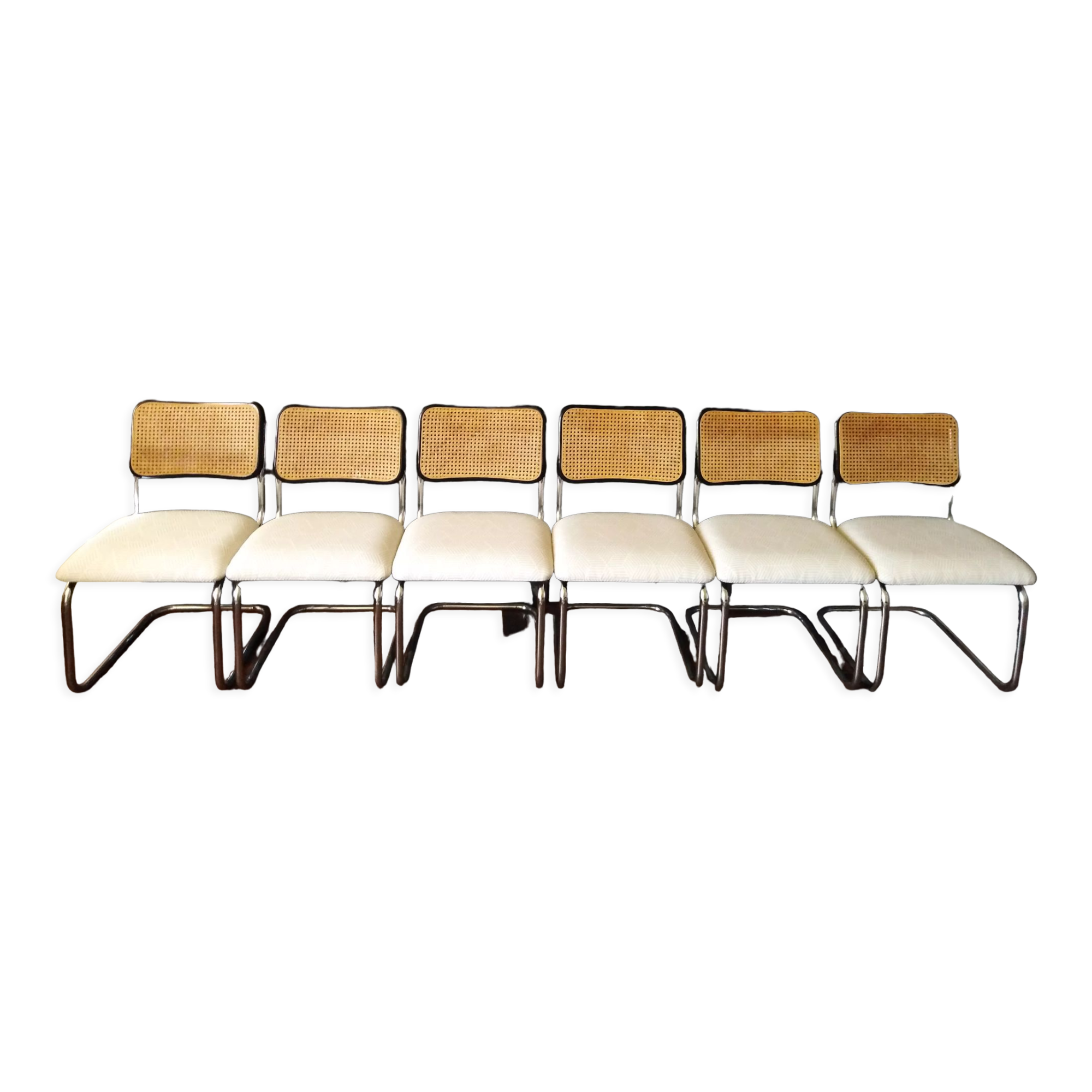6 chairs cesca Marcel Breuer 1970