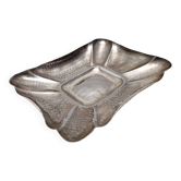 Rectangular Embossed Silver Plated Tray / Centerpiece by Olri, Italy