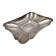 Rectangular Embossed Silver Plated Tray / Centerpiece by Olri, Italy