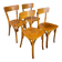 Set of 4 vintage wooden bistro chairs – Baumann style