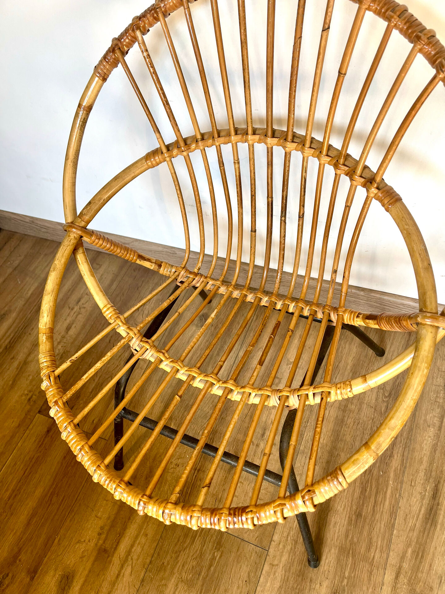 Rattan armchairs