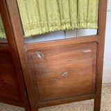 Vintage wooden fabric screen