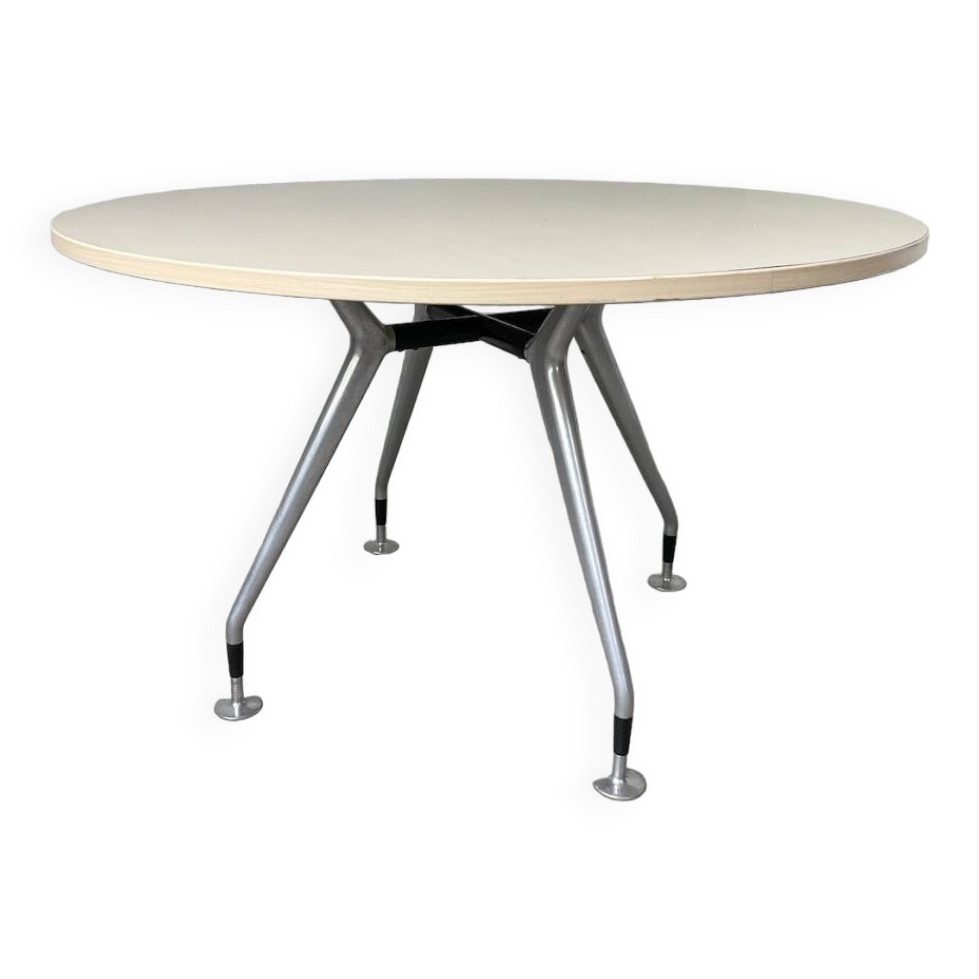 Tecno Nomos Round Table Brushed Metal