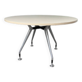 Tecno Nomos Round Table Brushed Metal
