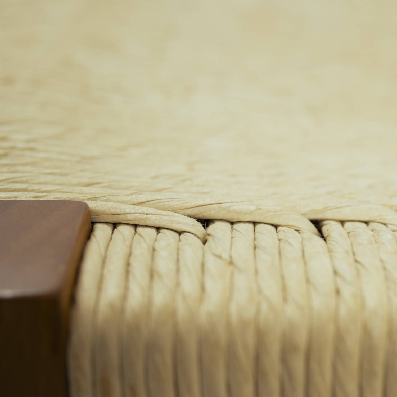 Walnut Molteni & C dining chairs with papercord seating, Italy, 1990s