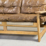 3-seater oak sofa by Vatne Mobler 1960
