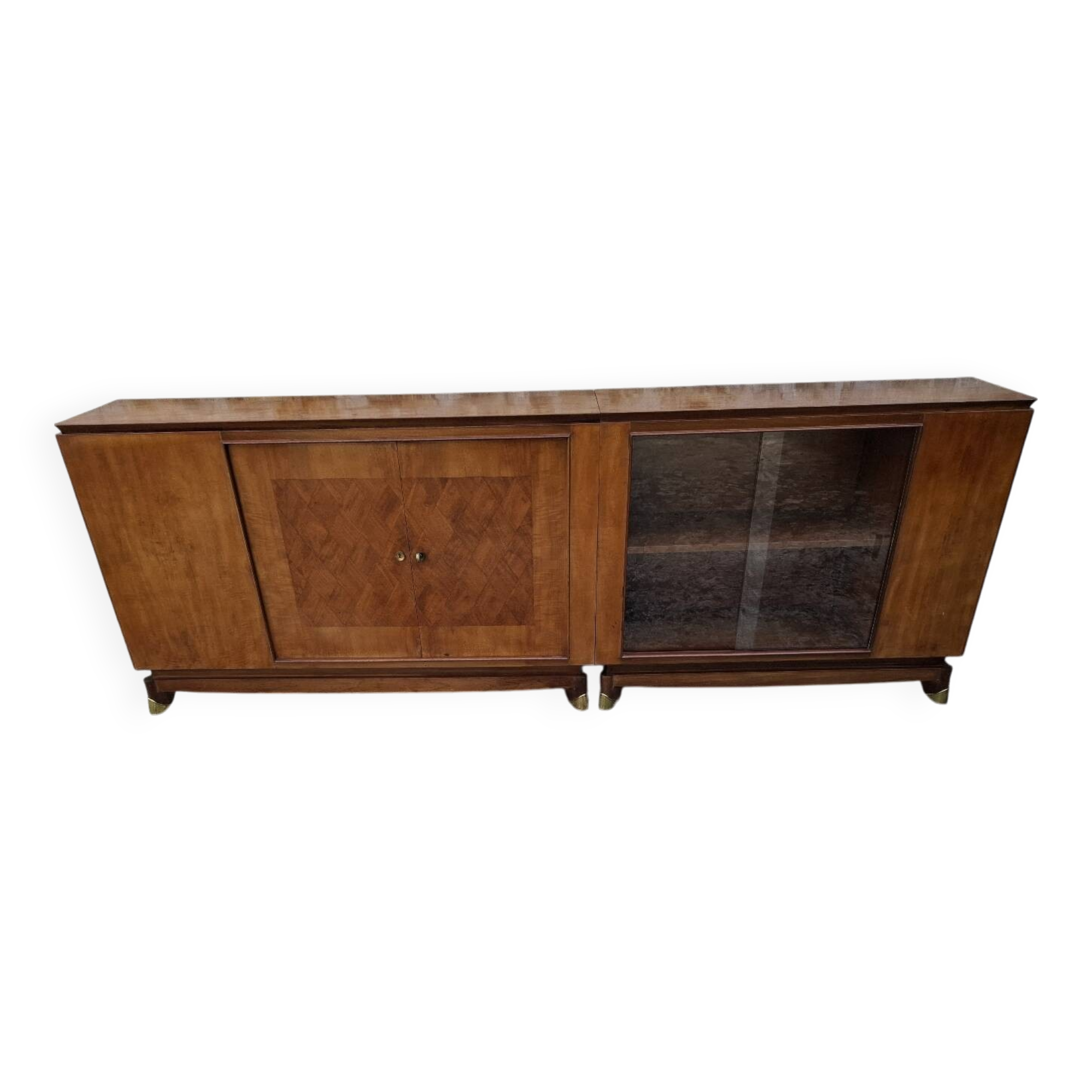 Mahogany glass sideboard, 1950